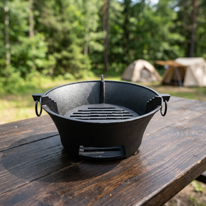 Japanese Style Tabletop <b>Cast</b> Iron Charcoal Grill Portable Mini Hibachi BBQ Grill Stove for Home Garden Outdoor - Product Image 5