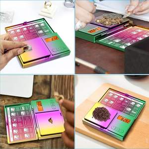 뜨거운 판매 디지털 포켓 저울 사용자 정의 300g 500g 보석 무게 휴대용 저울 라이터 및 흡연 액세서리 0.01g 정확도 - Product Image 6