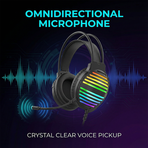 <span class=keywords><strong>Casque</strong></span> de jeu filaire USB PJT-DEP2477 avec codecs AAC, haut-parleurs dynamiques et coussinets d'oreille en mousse à mémoire de forme, microphone inclus - Product Image 6