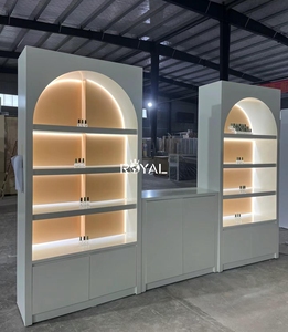 Esmalte de salón de uñas de diseño 3D <span class=keywords><strong>y</strong></span> vitrina de <span class=keywords><strong>polvo</strong></span> soporte de esmalte de uñas exhibición con gabinete de uñas de lujo - Product Image 2