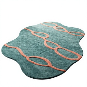 High Quality Hand Tufted Woolen Area Rug Low Pile Stain Resistant Modern Living Kitchen Office Prayer by INDIAN TEXTILES - Product Image 1