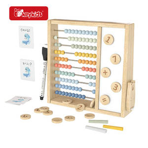 Compteurs de nombres pour enfants Abacus de jouet de comptage de mathématiques <span class=keywords><strong>en</strong></span> <span class=keywords><strong>bois</strong></span> avec roue W12A065 - Product Image 6