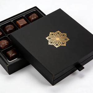 กล่องกระดาษคราฟท์แม่เหล็กแบบขายส่ง มีหน้าต่าง สำหรับบรรจุภัณฑ์เครื่องประดับ แหวน สร้อยคอ <span class=keywords><strong>อาหาร</strong></span> พร้อมพิมพ์โลโก้ตามสั่ง - Product Image 1