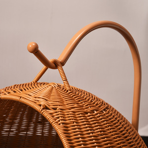 Hamac pour chat en rotin semi-fermé panier de lit suspendu pour chat cage pour chat-pour chats et chatons arbres à chat et produit à gratter - Product Image 5
