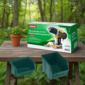 Take Combo Box Eco Tool <b>Containers</b> Green <b>Stackable</b> <b>Storage</b> Bin Set - Product Image 3