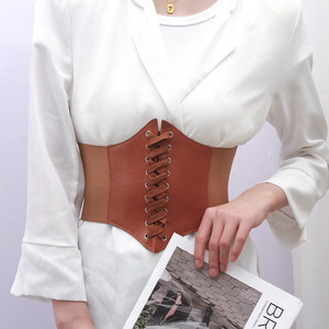 <span class=keywords><strong>Ceinture</strong></span> en cuir de luxe rétro style western pour femme, large et élastique, pour la décoration de robes, accessoire pour filles - Product Image 4