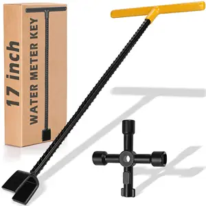 Clé de compteur d'eau de <span class=keywords><strong>17</strong></span> pouces avec clé multifonctionnelle à 4 voies - Product Image 1