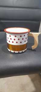 Wooden Handle Floral <b>Ceramic</b> <b>Cup</b> Black Tea Mug Decorative Drinkware for Home Gift Use - Product Image 4