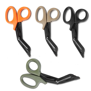 Ciseaux de premiers secours portables d'extérieur DFS102 à lame noircie et dentelée pour pansements et gaze CN;GUA - Product Image 6