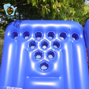 โต๊ะลอยน้ำเป่าลมสำหรับเล่นเบียร์ปอง 24 ช่อง พร้อมถังเก็บความเย็น - Product Image 4