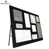 Présentoir autoportant en acier pour échantillons de carreaux, mosaïques, dalles de sol en céramique, métal, quartz et pierre, réglable, pour la vente en gros
