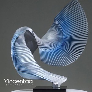 Vincentaa – <span class=keywords><strong>Sculpture</strong></span> de luxe en résine transparente, Art abstrait, décoration de Table en cristal - Product Image 1