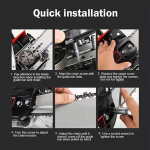 Motosierra Profesional de Gasolina de Alta Resistencia con Motor de 82 CC, Potencia de 1600 W y Barra Guía de 18 Pulgadas - Product Image 6