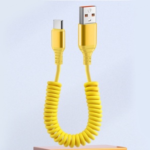 Cable de Carga de Datos para Teléfono de Alta Calidad de 66 W, 1.8 m, USB a Tipo C, Carga Rápida, Retráctil, para Uso en Automóviles - Product Image 1