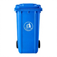 Poubelles en plastique de 100L/120L/160L/240L avec logos personnalisables, équipées de roues, adaptées à une utilisation en extérieur et en rue