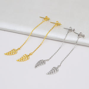 Boucles d'oreilles simples en argent S925 Wenchi Han avec perles, accessoires de bijoux DIY, plateau vide 1247, crochets d'oreille raffinés, bijoux personnalisés faits main - Product Image 1