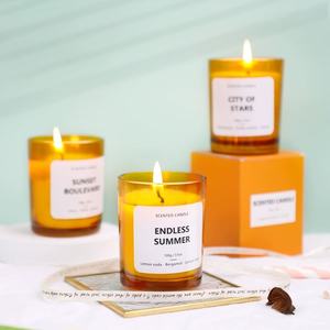 Tasse orange 100g bougie <span class=keywords><strong>d</strong></span>'aromathérapie atmosphère avancée cire de soja sans fumée fête anniversaire chambre <span class=keywords><strong>parfum</strong></span> maison - Product Image 3