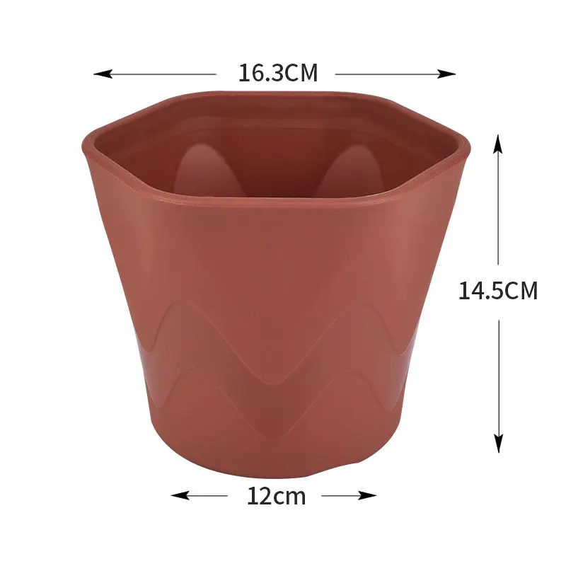 Nouveau design en plastique décoration Pot de fleurs balcon Pot de fleur planteur créatif succulent Pots de fleurs en plastique