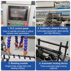 OCEAN Automatic <b>Metal</b> Mesh Weave Make Machine Stainless Steel Double Wire Chainlink Fence Make Machine - Product Image 3