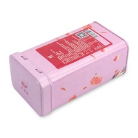 Boîte en fer blanc rectangulaire personnalisée de qualité alimentaire pour thé et bonbons avec impression offset, emballage cadeau