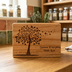 Planche à fromage rectangulaire en bois d'acacia véritable BS INTERNATIONAL, planche à découper, support pour couteau - Réutilisable, durable, facile à nettoyer, ustensiles de cuisine - Product Image 1