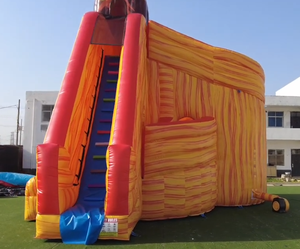 Tobogán de agua Coconut Falls, tobogán de agua inflable de 27 pies de altura, palmera caliente, tornillo de corcho inflable, tobogán de piscina de olas de agua a la venta - Product Image 5