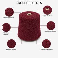 Soft Skin Friendly Colorful Blended Fancy Yarn 1/5.8Nm Recycled Polyester Nylon for Hand or Machine Knitting Loop Yarn