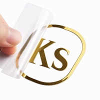 Autocollants de transfert métalliques personnalisés, étiquettes pour tasses et bouteilles, film imperméable pelable, décalcomanies de transfert UV, logo de marque durable