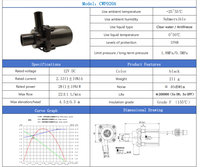 Pompe Circulation Eau Chaude 12V/24V - Basse Pression, Économique, Silencieuse, OEM pour Chauffage