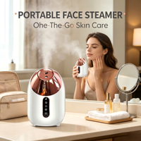 Vaporisateur facial portable à technologie ionique nano, nettoyeur de pores en profondeur, extracteur de saletés, fonctionne sur batterie, réservoir d'eau de 240 ml