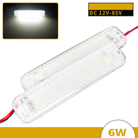 4 Rangées 36 Perles Haute Lumière LED Éclairage Intérieur de Voiture avec Grand Interrupteur 12V 85V Ultra Mince Mini Lampe de Lecture pour Cabine Coffre