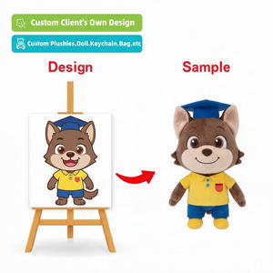 Peluche personnalisée en tissu de coton, personnage de dessin animé/anime OEM/ODM pour jouets surprise, peluche personnalisée pour animaux de compagnie de 10 cm, anniversaire - Product Image 3