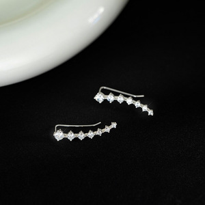 Pendientes de Aro con Circonitas Brillantes, Estilo Nicho de Latón, Sensación de Alta Gama, Lujo Ligero, Tendencia para Fiestas, Novedad 2024 - Product Image 3