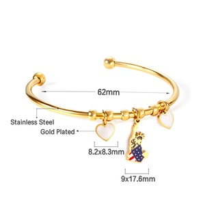 Bracelets en acier inoxydable de haute qualité 2022, bijoux en or, bracelets à la mode pour filles - Product Image 2