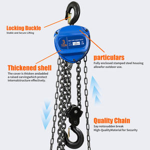 HSZ-C 3 Ton rantai tangan <span class=keywords><strong>Hoist</strong></span> galvanis baja G80 rantai 360 ° kait putar untuk gudang Dok kondisi baru 3m pengangkat - Product Image 2