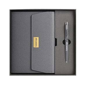 Set Hadiah Bisnis 3-in-1 Logo Kustom Promosi, Kotak Notebook A5 Eksekutif Kelas Atas, Pulpen Hadiah Tahan Lama - Product Image 2