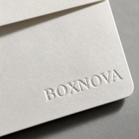 Enveloppe personnalisée de luxe en papier mat blanc avec logo gaufré et rabat diamanté pour invitation de mariage, fleuriste, carte-cadeau, entreprise
