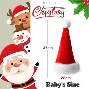 Mũ len Giáng sinh chất lượng cao, đóng gói tùy chỉnh, mũ nhung ông già Noel cho bé gái, bé trai, unisex, phụ kiện tiệc năm mới - Product Image 2