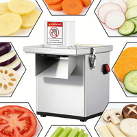 Zware professionele groente- en fruit snijmachine 200W Laag geluidsniveau Verdikte roestvrijstalen behuizing Groenteverwerkingsbedrijven
