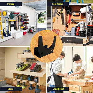 Support en métal pour meuleuse d'angle murale robuste pour le stockage d'outils d'établi - Product Image 4
