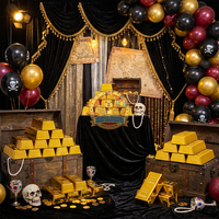 Nouveau produit : Barres d'or factices en plastique ABS durable, très demandées pour les fêtes d'Halloween sur le thème des pirates et la décoration de scène