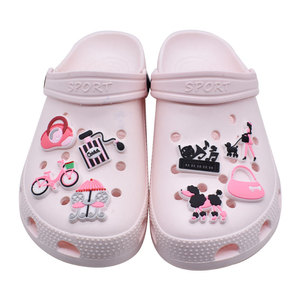 Breloques personnalisées pour chaussures <span class=keywords><strong>de</strong></span> poupée Princesse <span class=keywords><strong>Rose</strong></span>, style romantique et féminin, épingles à chaussures, accessoires mignons en forme <span class=keywords><strong>de</strong></span> château et <span class=keywords><strong>de</strong></span> cœur, vente en gros - Product Image 2