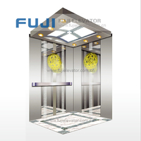 Ascenseur résidentiel économique NanTongFuJi, ascenseur pour passagers sans engrenage à courant alternatif, en acier inoxydable, sûr et durable, ascenseur domestique