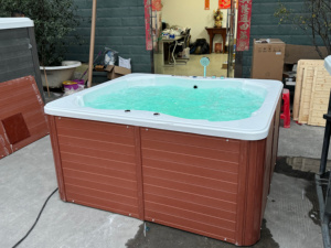 <span class=keywords><strong>Jacuzzi</strong></span> Exterior de Madera <span class=keywords><strong>para</strong></span> 5-6 Personas con <span class=keywords><strong>Calentador</strong></span> y Función de Masaje - Product Image 4