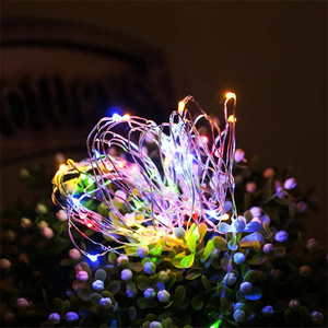 Guirlande lumineuse à 2 ou 20LED alimentée par 2 piles AA, étanche, fée scintillante, 5M, Micro Led, fil de cuivre - Product Image 3