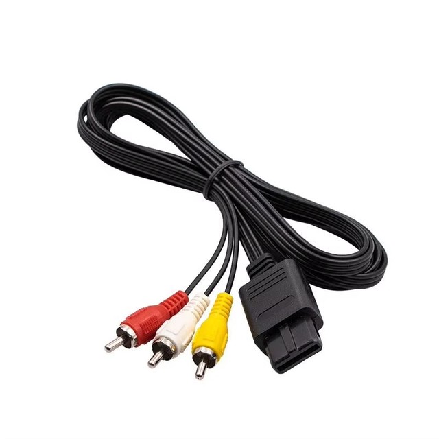 D2846 1.8M 6FT AV Video Audio Cable Lead Wires for N64 GameCube System NGC GC SNES