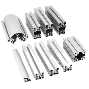 Profilé d'extrusion en aluminium série 6000 T5 anodisé pour cadre de porte et fenêtre industrielle, profil en T <span class=keywords><strong>100x100</strong></span> avec service de pliage - Product Image 6