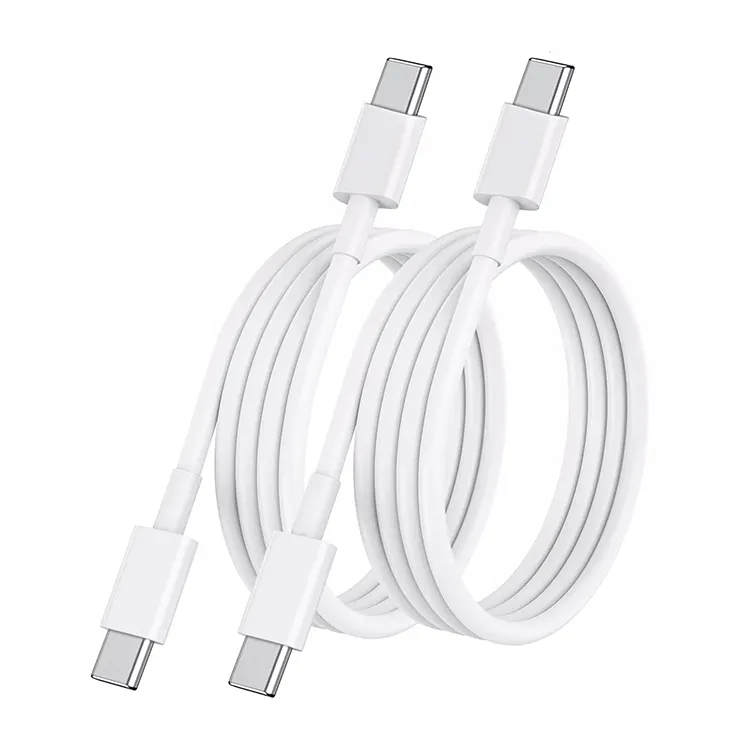 60W 1M 1.5M 2M USB C Type C Port Adapter Cable Phone Fast Chargeing White Universal Extended Data Charger cable