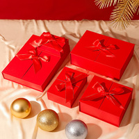 Caja de Regalo de Lujo Azul Marino con Doble Puerta y Lazo de Cinta, Logotipo Personalizado, Papel Kraft, para Cosméticos y Joyería