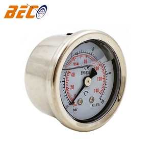 Beco 10 thanh 140PSI dầu đầy giá thấp hơn áp kế đôi quy mô đo áp suất cho oxy thủy lực dầu LPG khí - Product Image 2